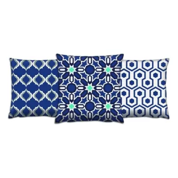 Set 3 perne decorative, AC-4280-4702-4447, 50% Bumbac / 50% Poliester, Multicolor imagine