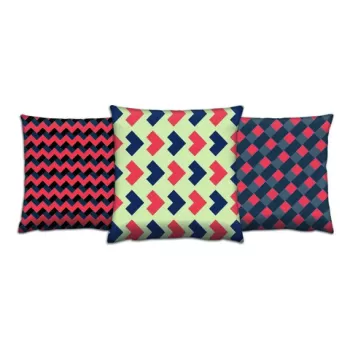 Set 3 perne decorative, AC-4375-4373-4376, 50% Bumbac / 50% Poliester, Multicolor imagine