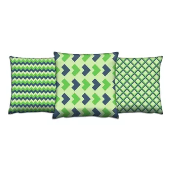 Set 3 perne decorative, AC-4380-4374-4382, 50% Bumbac / 50% Poliester, Multicolor imagine