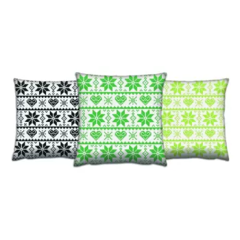 Set 3 perne decorative, AC-4406-4405-4407, 50% Bumbac / 50% Poliester, Multicolor imagine