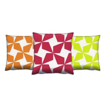 Set 3 perne decorative, AC-4464-4465-4466, 50% Bumbac / 50% Poliester, Multicolor imagine