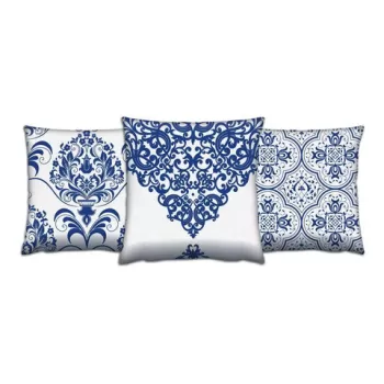 Set 3 perne decorative, AC-4670-4672-4671, 50% Bumbac / 50% Poliester, Multicolor imagine