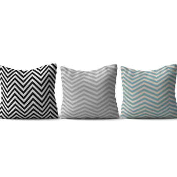 Set 3 perne decorative, HMI-KIR-98, 50% Bumbac / 50% Poliester, Multicolor imagine