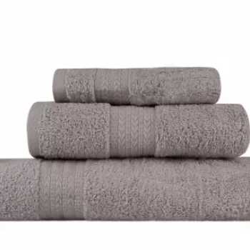 Set 3 prosoape de baie Simplicity, Hobby, 30 x 50 cm/50 x 90 cm/70 x 100 cm, 100% bumbac, gri imagine