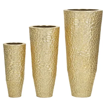 Set 3 suporturi pentru ghivece Glasy, Mauro Ferretti, 50.8x114.9 cm, fier, auriu imagine