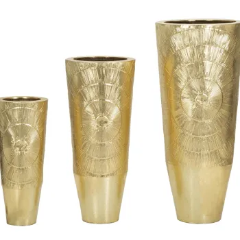 Set 3 suporturi pentru ghivece Goldely, Mauro Ferretti, 50.8x114.9 cm, fier, auriu imagine