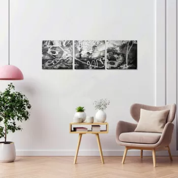 Set 3 tablouri decorative, 1213, Sticla temperata, 60 x 60 cm, 3 piese, Multicolor imagine