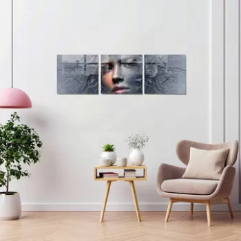 Set 3 tablouri decorative, 1291, Sticla temperata, 40 x 40 cm, 3 piese, Multicolor imagine