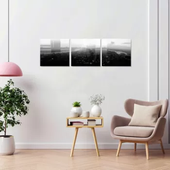 Set 3 tablouri decorative, 1339, Sticla temperata, 40 x 40 cm, 3 piese, Multicolor imagine