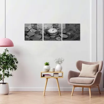 Set 3 tablouri decorative, 1369, Sticla temperata, 40 x 40 cm, 3 piese, Multicolor imagine