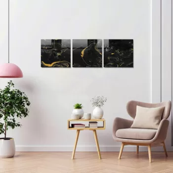 Set 3 tablouri decorative, 1397, Sticla temperata, 60 x 60 cm, 3 piese, Multicolor imagine