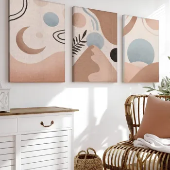 Set 3 tablouri decorative, 3Cnvs1, 50 x 70 cm, 3 piese, Multicolor imagine