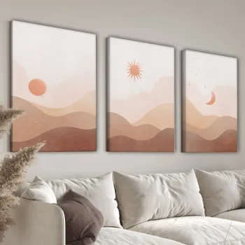 Set 3 tablouri decorative, 3Cnvs10, 50 x 70 cm, 3 piese, Multicolor imagine