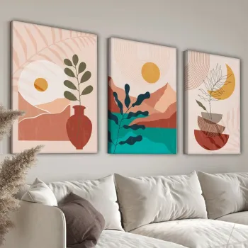 Set 3 tablouri decorative, 3Cnvs12, Dimensiune: 20 x 30 cm (3 bucati), Multicolor imagine