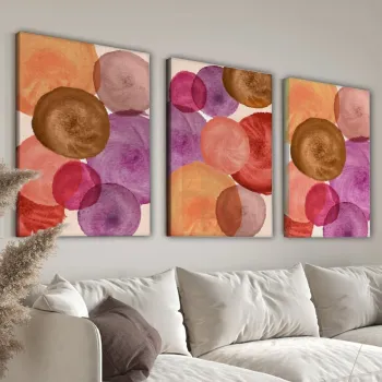 Set 3 tablouri decorative, 3Cnvs2, Dimensiune: 40 x 60 cm (3 bucati), Multicolor imagine