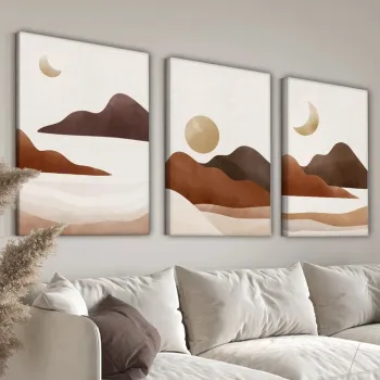 Set 3 tablouri decorative, 3Cnvs4, Dimensiune: 40 x 60 cm (3 bucati), Multicolor imagine
