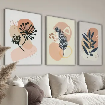 Set 3 tablouri decorative, 3Cnvs6, Dimensiune: 40 x 60 cm (3 bucati), Multicolor imagine