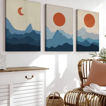 Set 3 tablouri decorative, 3Cnvs7, 50 x 70 cm, 3 piese, Multicolor imagine