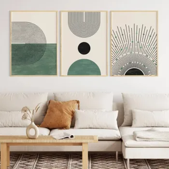 Set 3 tablouri decorative, 3Dartsohoset1, MDF, Multicolor imagine