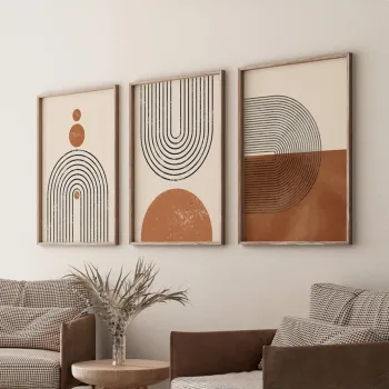 Set 3 tablouri decorative, 3Dartsohoset24, MDF, Multicolor imagine