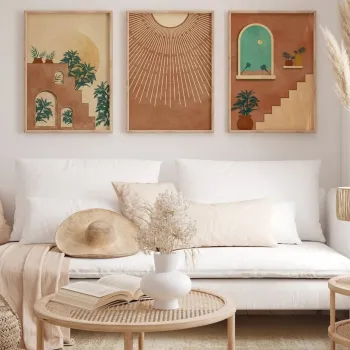 Set 3 tablouri decorative, 3Dartsohoset27, MDF, Multicolor imagine