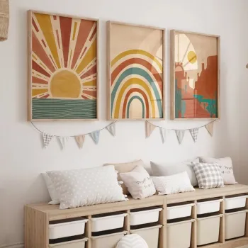 Set 3 tablouri decorative, 3Dartsohoset8, MDF, Multicolor imagine