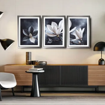 Set 3 tablouri decorative, 3Pantct-024, Cadru: 100% LEMN (Grosime: 1,9 cm), Multicolor imagine