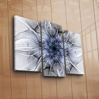 Set 3 tablouri decorative, 3PATK-105, Canvas, 20 x 39 cm, 2 piese, Multicolor imagine