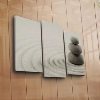 Set 3 tablouri decorative, 3PATK-81, Canvas, 20 x 39 cm, 2 piese, Multicolor imagine