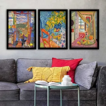 Set 3 tablouri decorative, 3SC_UN1535378_5575, Polistiren, Multicolor imagine