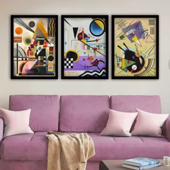 Set 3 tablouri decorative, 3SC_UN84644_5575, Polistiren, Multicolor imagine