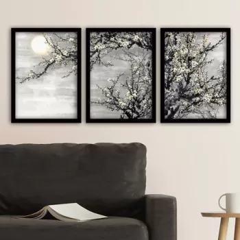 Set 3 tablouri decorative, 3SC118, MDF, Plastic, Multicolor imagine