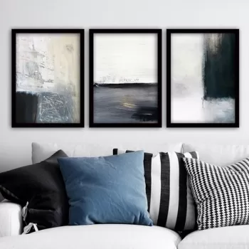 Set 3 tablouri decorative, 3SC59, MDF, Plastic, Multicolor imagine