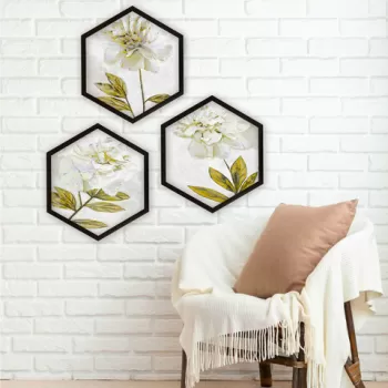 Set 3 tablouri decorative, 6GEN131514, MDF, Plastic, Multicolor imagine