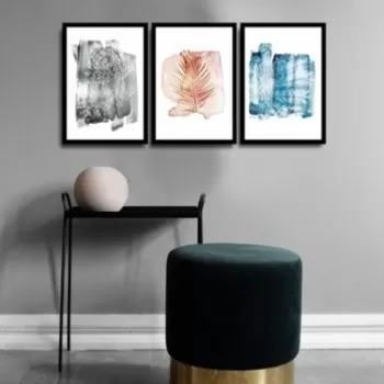 Set 3 tablouri decorative, Alpha Wall, Cryogenic, 36x51 cm imagine