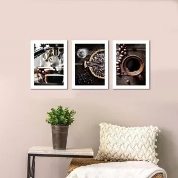 Set 3 tablouri decorative, Alpha Wall, Good Time, 30x40 cm imagine