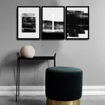 Set 3 tablouri decorative, Alpha Wall, Into the Grey, 36x51 cm imagine