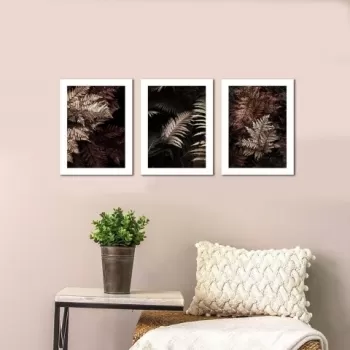 Set 3 tablouri decorative, Alpha Wall, Woods, 30x40 cm imagine