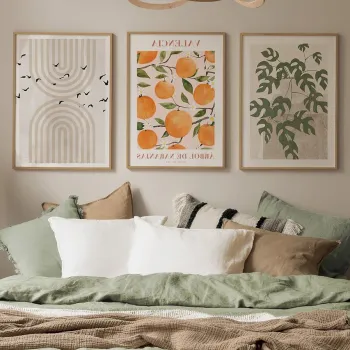 Set 3 tablouri decorative, Artcerceve2, MDF, Multicolor imagine