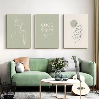 Set 3 tablouri decorative, Artsycllct13, MDF, Multicolor imagine
