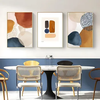 Set 3 tablouri decorative, Artsycllct2, MDF, Multicolor imagine