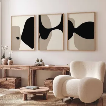 Set 3 tablouri decorative, Artsycllct35, MDF, Multicolor imagine