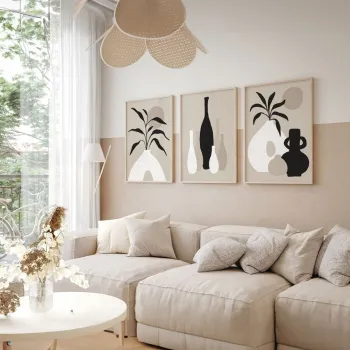 Set 3 tablouri decorative, Artsycllct40, MDF, Multicolor imagine
