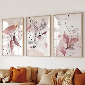Set 3 tablouri decorative, Artsycllct41, MDF, Multicolor imagine