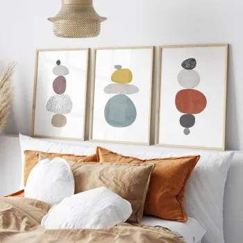 Set 3 tablouri decorative, Artsycllct42, MDF, Multicolor imagine