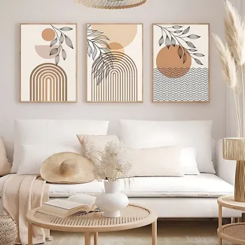 Set 3 tablouri decorative, Artsycllct6, MDF, Multicolor imagine