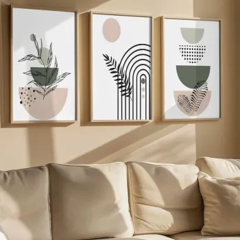 Set 3 tablouri decorative, Artvmodel10-Ahsap, Vopsea: 100% MDF (grosime: 2,7 mm), Multicolor imagine