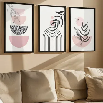 Set 3 tablouri decorative, Artvmodel2-Siyah, Vopsea: 100% MDF (grosime: 2,7 mm), Multicolor imagine