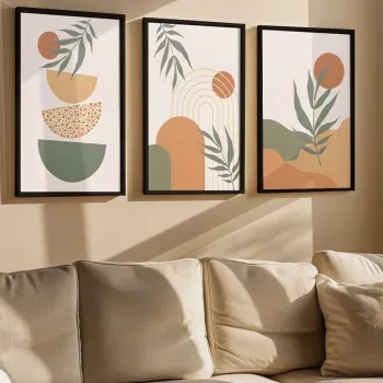 Set 3 tablouri decorative, Artvmodel21-Siyah, Vopsea: 100% MDF (grosime: 2,7 mm), Multicolor imagine