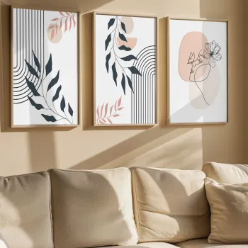 Set 3 tablouri decorative, Artvmodel22-Ahsap, Vopsea: 100% MDF (grosime: 2,7 mm), Multicolor imagine